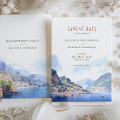 Amalfiコーストイタリアの目的地の日付を保存 招待状