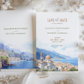 Amalfiコーストイタリアの目的地の日付を保存 招待状