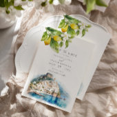 Amalfiコーストイタリアンウェディング日付を保存 招待状