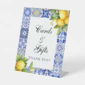 Amalfiコーストイタリアンカードとギフトペデスタルサイン 台座サイン (正面)