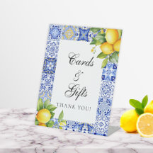 Amalfiコーストイタリアンカードとギフトペデスタルサイン