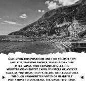 Amalfiコーストブラックと写真はがき ポストカード