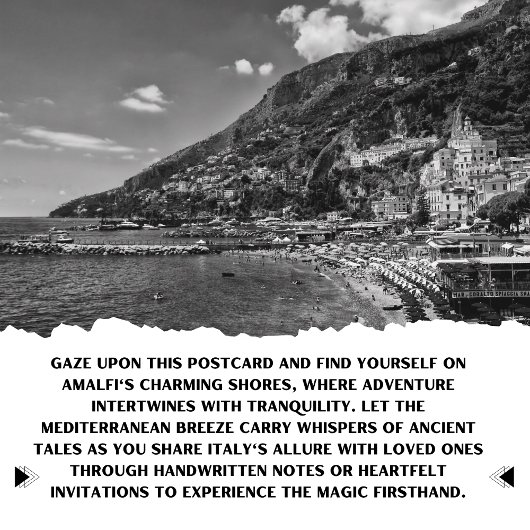 Amalfiコーストブラックと写真はがき ポストカード