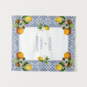 Amalfiコーストレモンタイルイタリアパーソナライズされた名 タペストリー (正面(横))