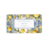 Amalfiコーストレモンタイルイタリアパーソナライズされた名 ラベル (正面)