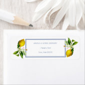 Amalfiコーストレモンタイルイタリアパーソナライズされた名 ラベル (インサイチュ)