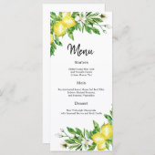 Amalfiコーストレモンフローラウェディングレセプションメニュー メニュー (正面/裏面)