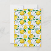 Amalfiコースト地中海のレモンタイルRSVPカード 出欠カード (裏面)
