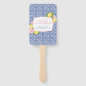 Amalfiレモン青いタイルマイルストン誕生日メニューH ハンドファン (裏面)