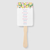 Amalfiレモン青いタイルマイルストン誕生日メニューH ハンドファン (正面)