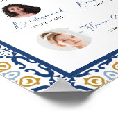 Amalfi青いタイルは花嫁のシャワーを満たす ポスター (角)