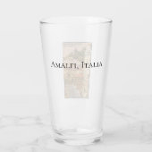 Amalfi，イタリアのヴィンテージ旅行はがき タンブラーグラス (裏面)