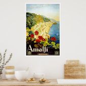 "Amalfi"ヴィンテージ旅行ポスター ポスター (キッチン)