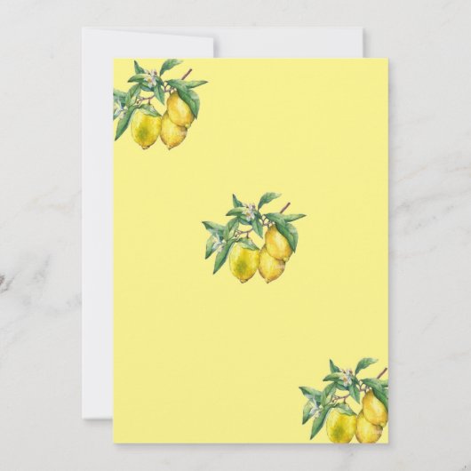 Amalfi Citrus Invitation - Birthday 招待状 (裏面)