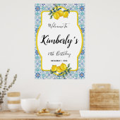 Amalfi Coastテーマパーティーのウェルカムサイン ポスター (キッチン)