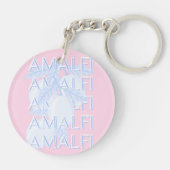 Amalfi Coast,イタリア,トラベルアート名門私立校風の, キーホルダー (裏面)