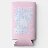 Amalfi Coast，イタリア，トラベルアート名門私立校風の, スリム缶クーラー (裏面)