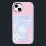 Amalfi Coast，イタリア，トラベルアート名門私立校風の, Case-Mate iPhone 14 Plusケース<br><div class="desc">美しいミニマリストのアマルフィ海岸の旅行アートデザインは、誰の人生に完璧な追加になるだろう。</div>