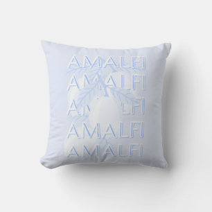 Amalfi Coast,イタリア,トラベルアート,名門私立校風のブルー クッション