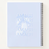 Amalfi Coast，イタリア，トラベルアート，名門私立校風のブルー ノートブック (裏面)