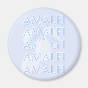Amalfi Coast,イタリア,トラベルアート,名門私立校風のブルー マグネット