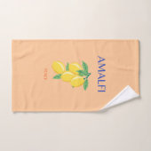 Amalfi Coast，イタリア，旅行アート，パステル，オレンジ バスタオルセット (ハンドタオル)