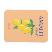 Amalfi Coast，イタリア，旅行アート，パステル，オレンジ マグネット (横)
