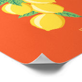 Amalfi Coast，イタリア，旅行アート，レトロ，オレンジ ポスター (角)