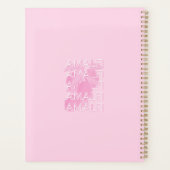 Amalfi Coast，イタリア，旅行アート，名門私立校風のピンク プランナー手帳 (裏面)