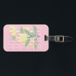 Amalfi Coast，イタリア，旅行アート，名門私立校風のピンク ラゲッジタグ<br><div class="desc">美しいミニマリストのアマルフィ海岸の旅行アートデザインは、誰の人生に完璧な追加になるだろう。</div>