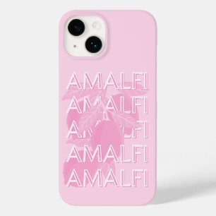 Amalfi Coast,イタリア,旅行アート,名門私立校風のピンク Case-Mate iPhone 14ケース