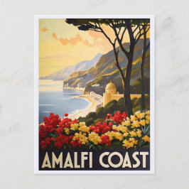 Amalfi Coast – イタ素晴らしリアの海岸線の見解 ポストカード
