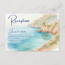 Amalfi Coast Amore | Italy Sea Wedding Reception エンクロージャーカード