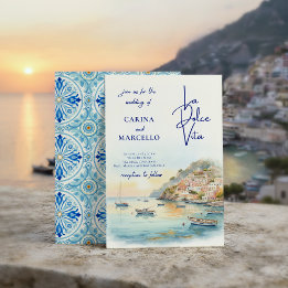 Amalfi Coast Amore | La Dolce Vita Sunset Wedding 招待状