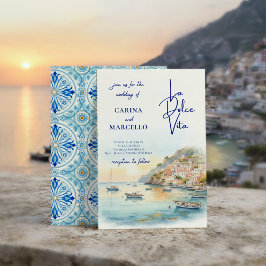 Amalfi Coast Amore | La Dolce Vita Sunset Wedding 招待状