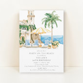Amalfi Coast Birthday Beach Bash Invitation 招待状