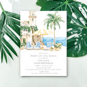 Amalfi Coast Birthday Beach Bash Invitation 招待状