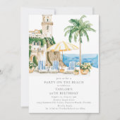 Amalfi Coast Birthday Beach Bash Invitation 招待状 (正面)