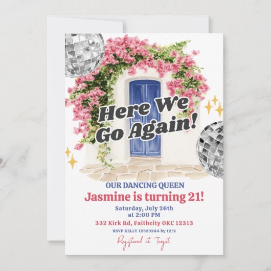 Amalfi Coast birthday party 招待状 (正面)