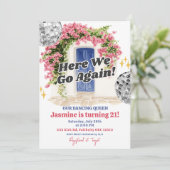 Amalfi Coast birthday party 招待状 (スタンド正面)