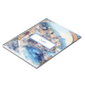 Amalfi Coast Blue Tilesイタリアパーソナライズされた写真 ノートブック (左側)