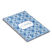 Amalfi Coast Blue White Tiles Italy  ノートブック (右側)