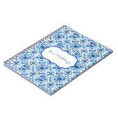 Amalfi Coast Blue White Tiles Italy  ノートブック (左側)