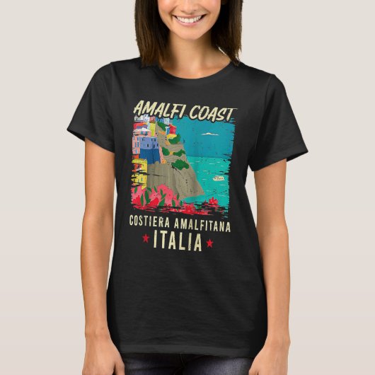 Amalfi Coast Costiera Amalfitana Italia Italy Vaca Tシャツ (正面)