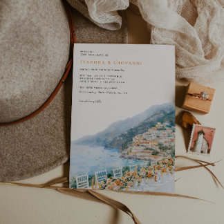 Amalfi Coast Destination Wedding Invitation 招待状