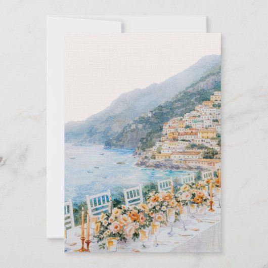 Amalfi Coast Destination Wedding Invitation 招待状 (裏面)