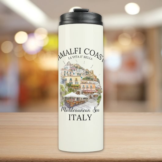 Amalfi Coast Dreamscape – Vibrant Vintage Italy タンブラー