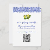 Amalfi Coast I Italian Lemon & Blue Tile 招待状 (裏面)