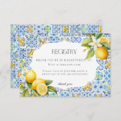 Amalfi Coast Italyレジストリ招待状の挿入 エンクロージャーカード (正面/裏面)