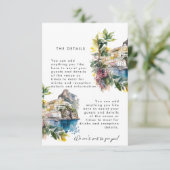 Amalfi Coast Italy夏結婚の情報カード エンクロージャーカード (スタンド正面)
